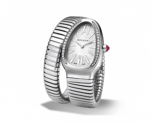 Bulgari Serpenti Tubogas Silver Diamond