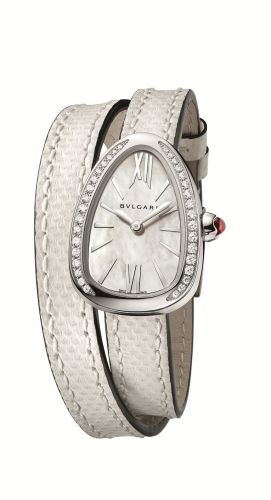 Bulgari Serpenti Skin Stainless Steel Diamond MOP