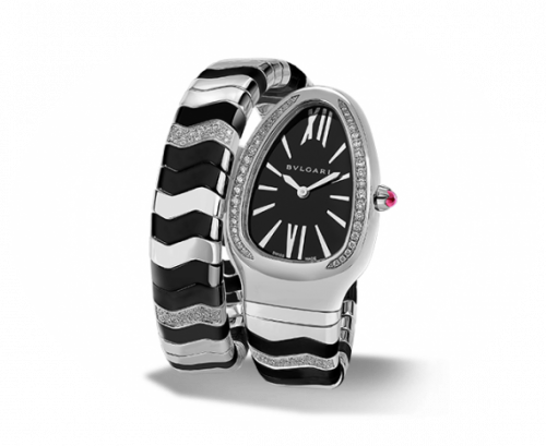 Bulgari Serpenti Spiga Stainless Steel Black