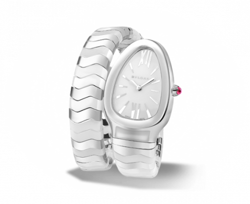 Bulgari Serpenti Spiga Stainless Steel White