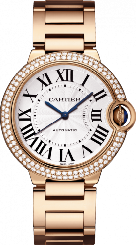 Cartier Ballon Blue de Cartier 36 Automatic Pink Gold Diamonds Bracelet