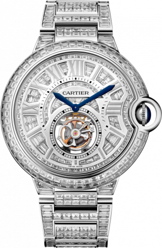 Cartier Ballon Blue de Cartier 46 Flying Tourbillon White Gold Diamond Bracelet