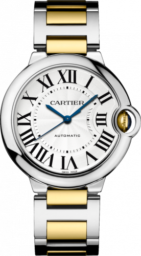 Cartier Ballon Blue de Cartier 36 Automatic Stainless Steel Yellow Gold Silver Bracelet