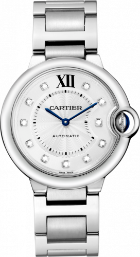 Cartier Ballon Blue de Cartier 36 Automatic Stainless Steel Diamond Bracelet
