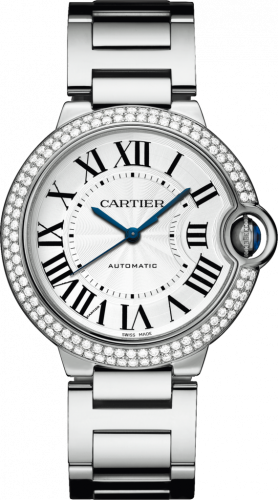 Cartier Ballon Blue de Cartier 36 Automatic White Gold Diamonds Bracelet
