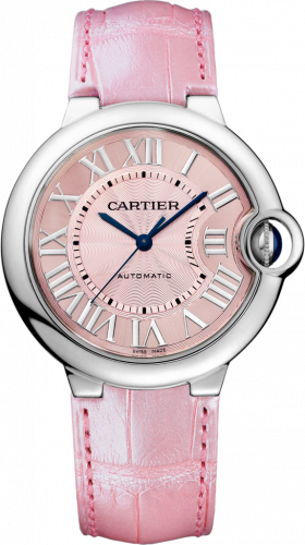 Cartier Ballon Blue de Cartier 36 Automatic Stainless Steel Pink