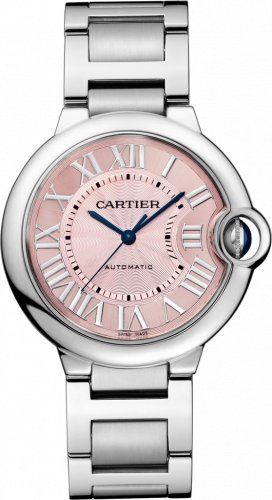 Cartier Ballon Blue de Cartier 36 Automatic Stainless Steel Pink Bracelet