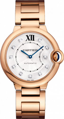 Cartier Ballon Blue de Cartier 36 Automatic Pink Gold Diamond Bracelet