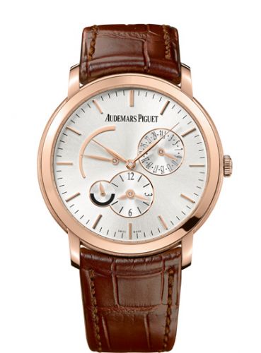 Audemars Piguet Jules Audemars 26380 Dual Time Pink Gold Silver