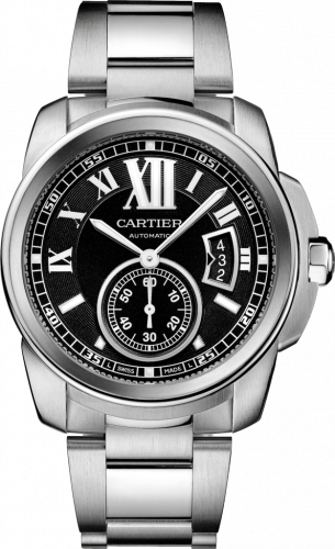 Cartier Calibre de Cartier 42 Stainless Steel Black Bracelet