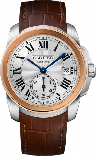 Cartier Calibre de Cartier 38 Stainless Steel Pink Gold Silver