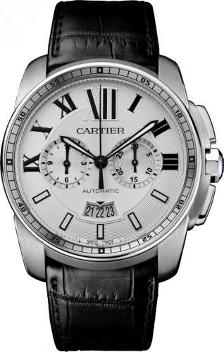 Cartier Calibre de Cartier Chronograph Stainless Steel Silver