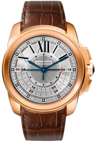 Cartier Calibre de Cartier Central Chronograph Pink Gold Silver