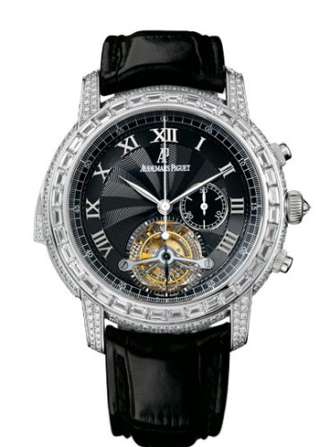Audemars Piguet Jules Audemars Minute Repeater Tourbillon Chronograph White Gold Diamond Black