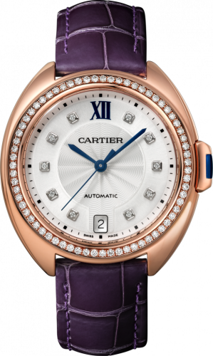 Cartier Clé de Cartier 35 Pink Gold Diamonds Purple