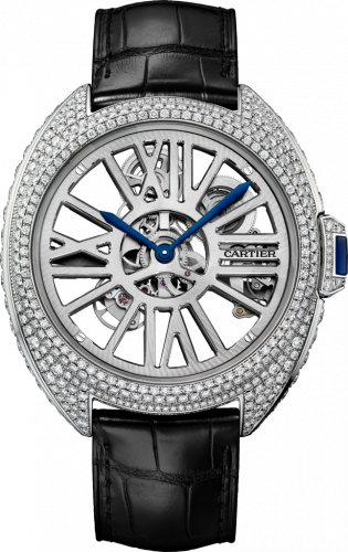 Cartier Clé de Cartier 41 Skeleton Automatic Palladium Diamond