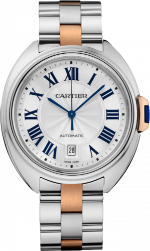 Cartier Clé de Cartier 40 Stainless Steel Pink Gold Silver Bracelet