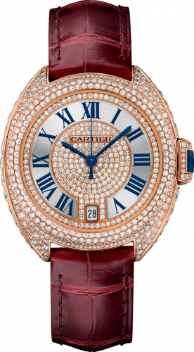 Cartier Clé de Cartier 35 Pink Gold Full Diamonds Red
