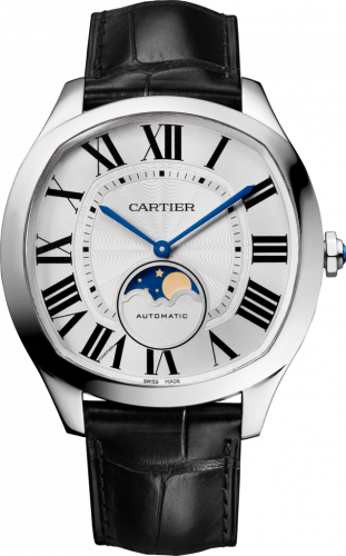 Cartier Drive de Cartier Moon Phases Stainless Steel Silver