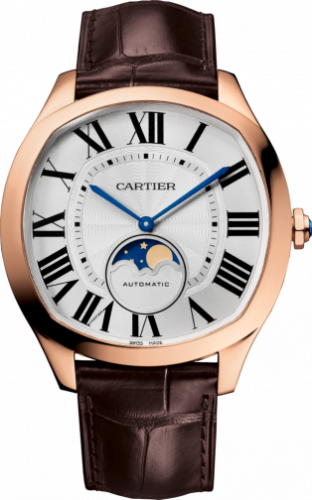 Cartier Drive de Cartier Moon Phases Pink Gold Silver