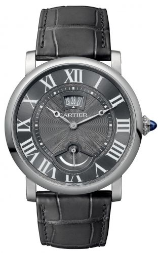 Cartier Rotonde de Cartier Calendar Aperture and Power Reserve White Gold Grey