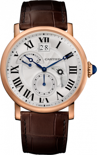 Cartier Rotonde de Cartier Second Time Zone Day Night Pink Gold Silver