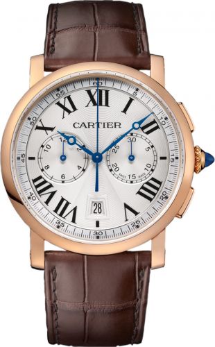 Cartier Rotonde de Cartier Chronograph Pink Gold Silver