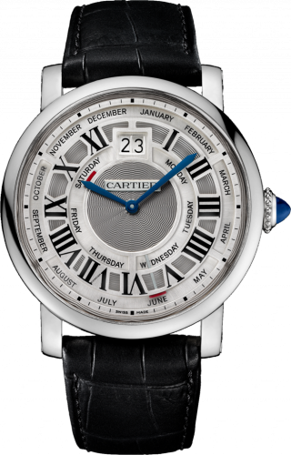 Cartier Rotonde de Cartier 45 Annual Calendar White Gold Silver