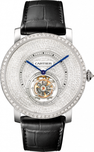Cartier Rotonde de Cartier Flying Tourbillon White Gold Diamond