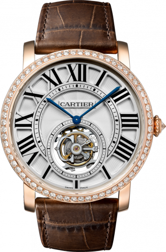 Cartier Rotonde de Cartier Flying Tourbillon Pink Gold Diamond Silver