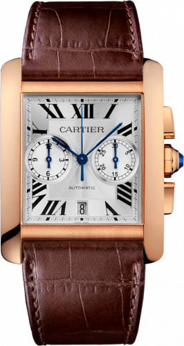 Cartier Tank MC 34.3 Chronograph Pink Gold Silver