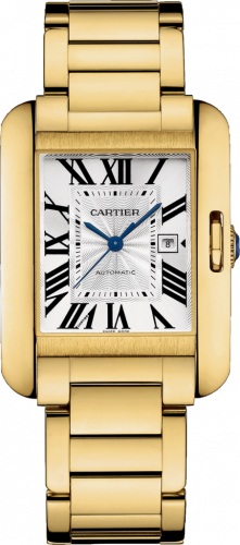 Cartier Tank Anglaise 29.8 Yellow Gold Silver Bracelet