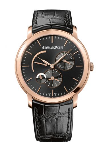 Audemars Piguet Jules Audemars 26380 Dual Time Pink Gold Black