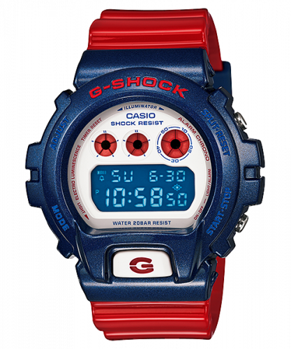 Casio DW-6900AC-2 Red, White, Blue