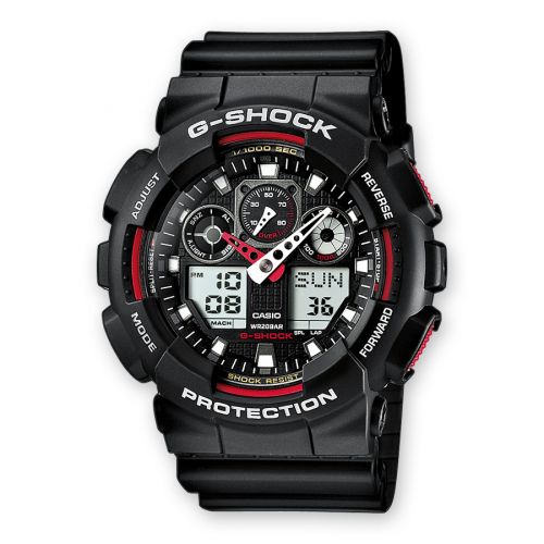 Casio GA-100-1A4 Black Red