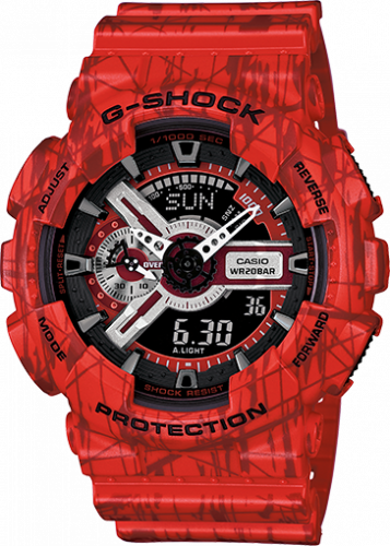 Casio GA-110SL-4A Red Slash