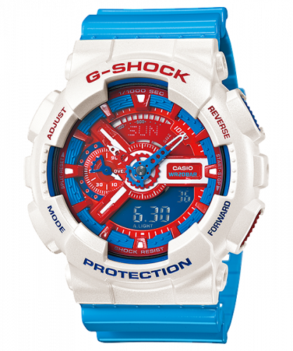 Casio GA-110AC-7A Red, White and Blue