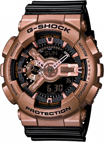 Casio GA-110GD-9B2 Black x Rose Gold