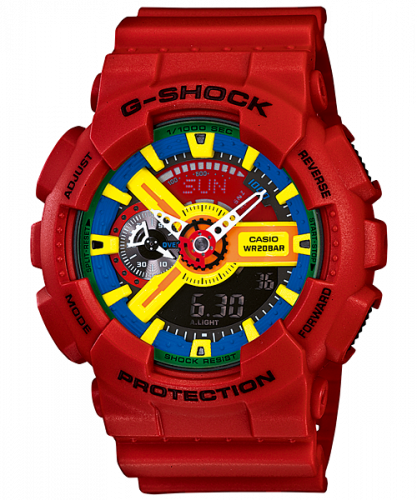 Casio GA-110FC-1A Red Blue