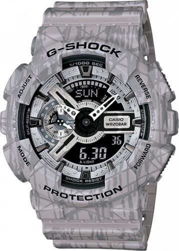 Casio G-A110SL-8A Grey Slash