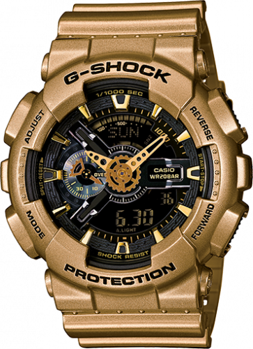 Casio GA-110GD-9B Black x Rose Gold
