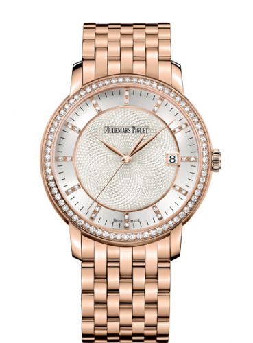 Audemars Piguet Jules Audemars Selfwinding Pink Gold Diamond Silver Bracelet