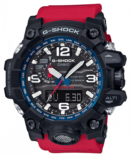 Casio G-Shock Mudmaster Triple Sensor Black Red