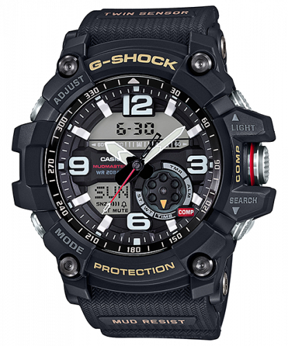Casio G-Shock Mudmaster Twin Sensor Black Black