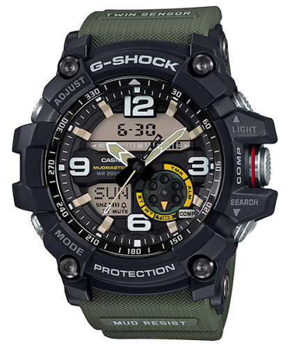 Casio G-Shock Mudmaster Twin Sensor Black Green