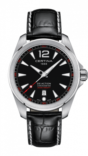 Certina DS Action 41 Quartz Stainless Steel Black Strap
