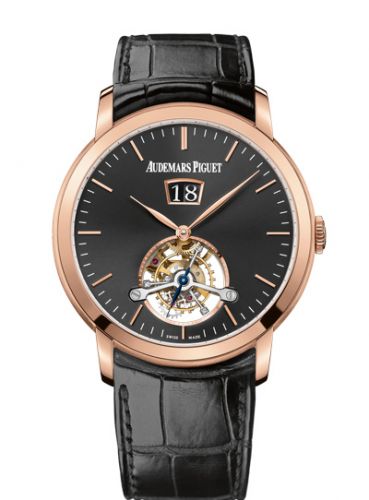 Audemars Piguet Jules Audemars Tourbillon Grande Date Pink Gold Black
