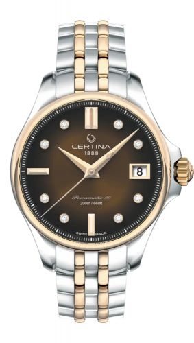 Certina DS Action 34.5 Powermatic Stainless Steel Yelllow Gold Brown