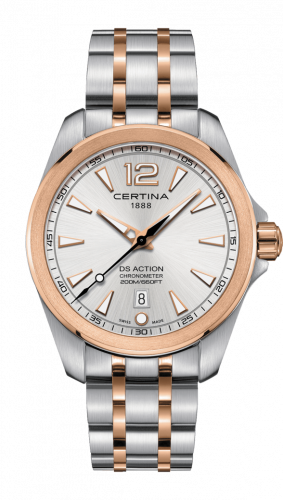 Certina DS Action 41 Quartz Two Tone Silver
