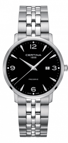 Certina DS Caimano 39 Stainless Steel Black Bracelet